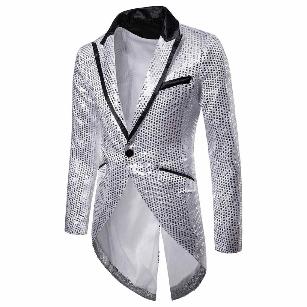 Fashion Charm Men's Casual One Button Fit Suit  Coat Jacket Party Tuxedo