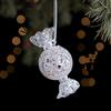 Plastic Christmas Tree Pendant Glitter Artificial Christmas Decoration  Office Decor