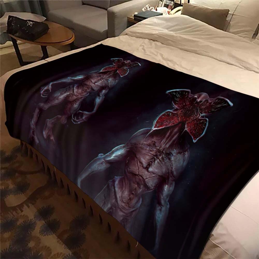 Heißer Film Stranger Things Deckenbezug Cartoon Flanelldecken für Betten Sofas Warmes Bettlaken Weiche Bettwäsche Zimmerdeko Fan-Geschenk
