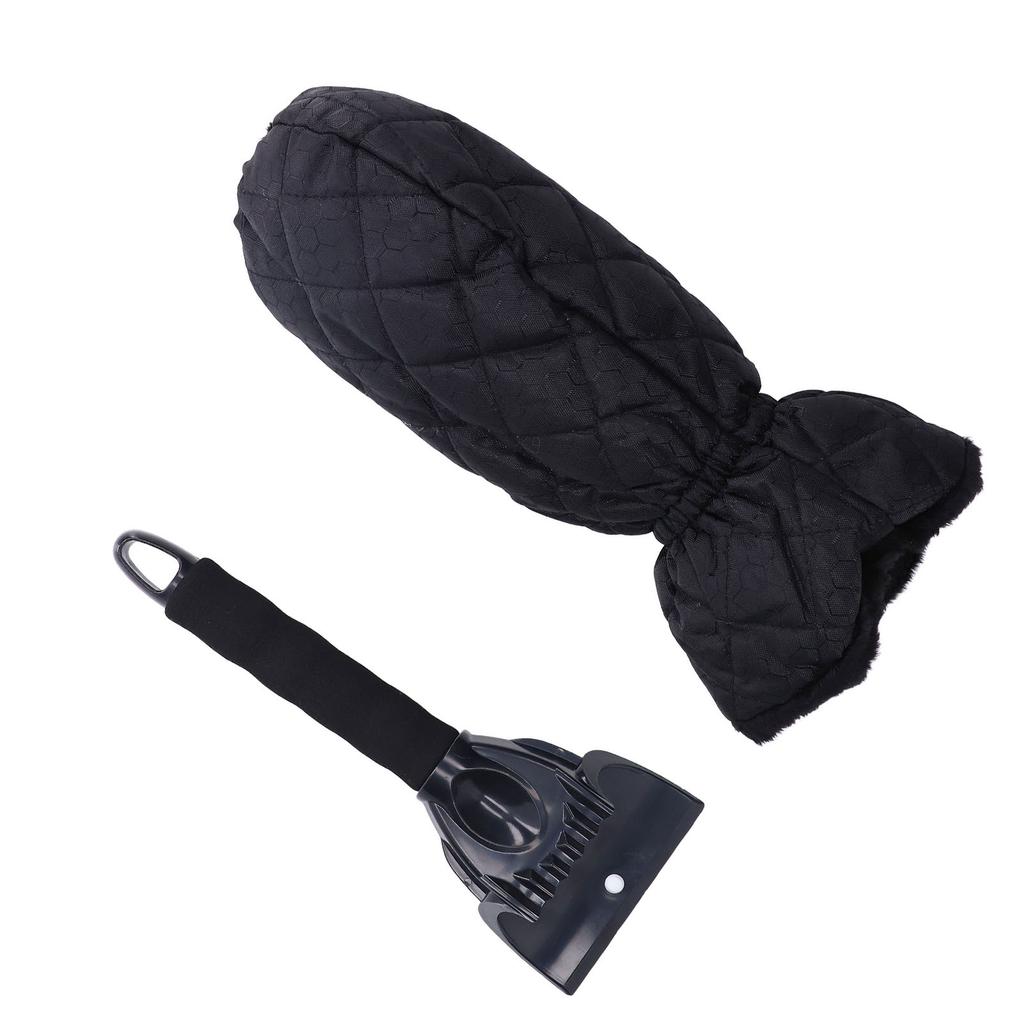 Waterproof Ice Scraper Mitt 2 in 1 Design Elastic Band Design Easy to Hold Convenient Cold Proof