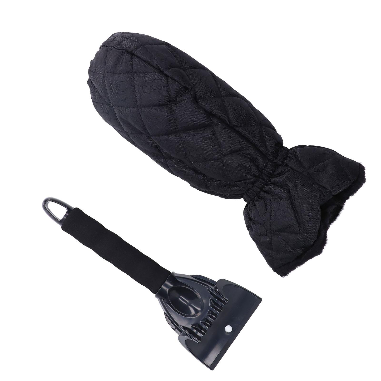 Waterproof Ice Scraper Mitt 2 in 1 Design Elastic Band Design Easy to Hold Convenient Cold Proof Car Snow Scraper Glove