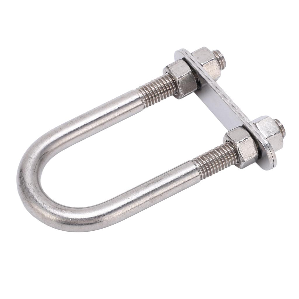12x130mm Marine Bow Stern Eye U Bolt with Adjustable Screw Stainless Steel Boat Deck Hardware