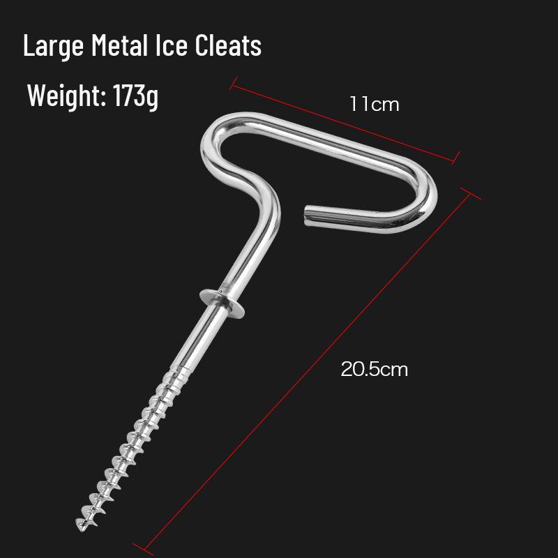 Winter Camping & Ice Fishing Ground Peg Tool: Threaded Snow & Ice Peg for Tent Stabilization
