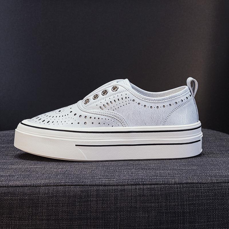 Loafers Women's Little White Shoes 2025 New Autumn Lazy Shoes Low-top Platform Casual Sports Board Shoes Fashion Single Shoes