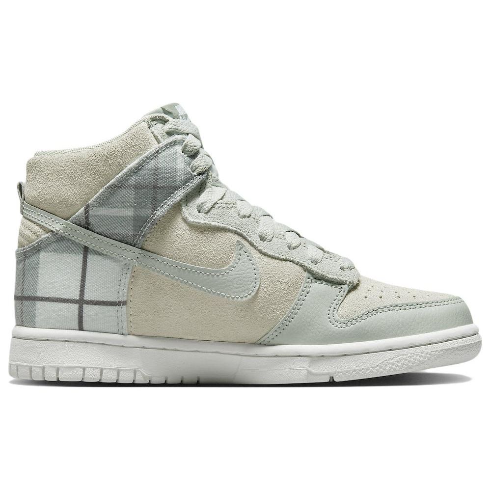Nike Dunk High SE GS Mint Plaid Kids Sneakers Green Summit-White Light-Silver DV1724-100