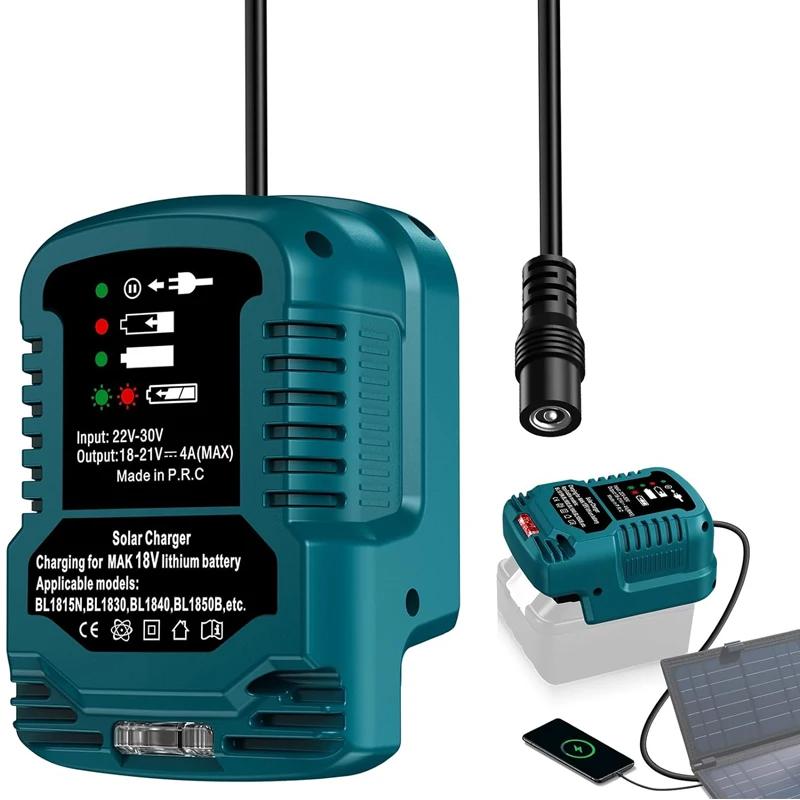 portable charger for Makita 18V Li-ion battery Convert solar panels to for Makita 18V cordless power tool battery charging