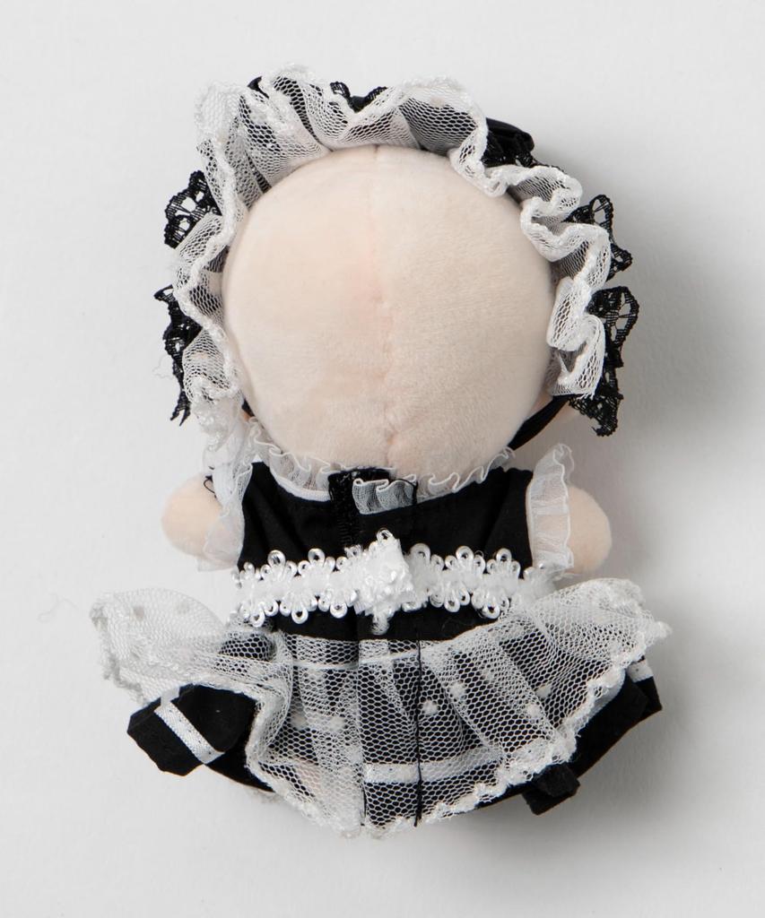 [WEGO] Plush Toy Costume 10cm Plush Clothes Costume Plush Toy Fan Goods Fan Goods Gift Present Women's F Type E (Sheer Lace Maid Set) Black