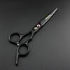 6.0 Inch Black New Professional Hairdressers Hair Scissors Japan 440C Barber Big Cutting Scissors Thinning Shears Hair Clipper