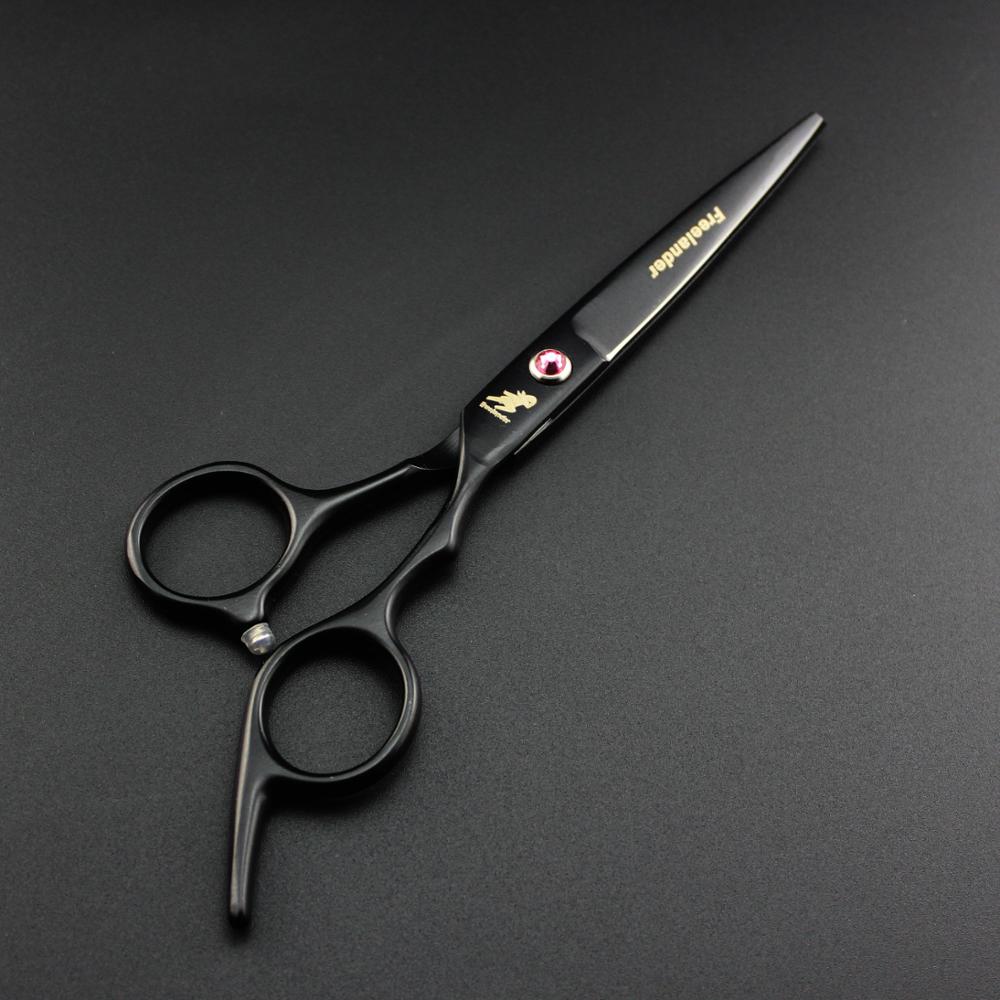 6.0 Inch Black New Professional Hairdressers Hair Scissors Japan 440C Barber Big Cutting Scissors Thinning Shears Hair Clipper