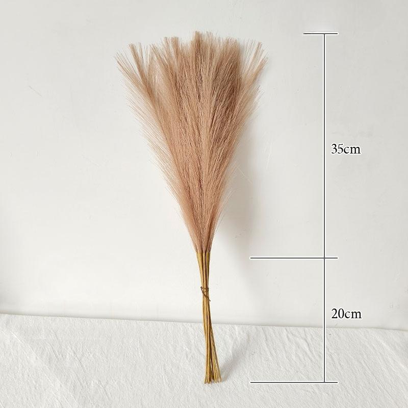 55CM 5/10/20PCS Fluffy Pampas Grass Boho Decor Flower Fake Plant Reed Simulated Wedding Party Home Decoration Artificial Flowers