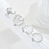 iF ME 6 Pcs Irregular Zircon Star Ring Set Fashion Women Jewelry For Daily Wear Party Wedding Birthday Christmas Gift