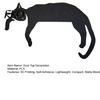 Festive Door Decor 3D Printed Sleeping Cat Top Decor, Lazy Kitten Silhouette Ornament, Self-Adhesive Cartoon Interior Accessory Animal for Frame