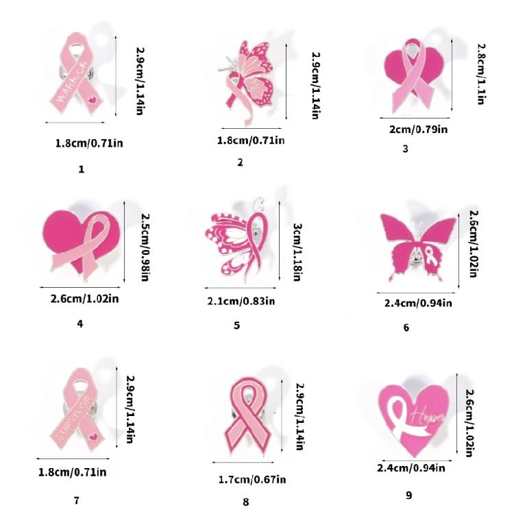 Elegant Sweater Badge Health Awareness Ribbon Brooch for Women's Day Festivities Fashionable Alloy Lapel Pin Decoration