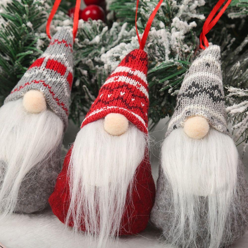Plush Doll Christmas Gnome Pendant Santa Claus Tomte Ornaments  Festival