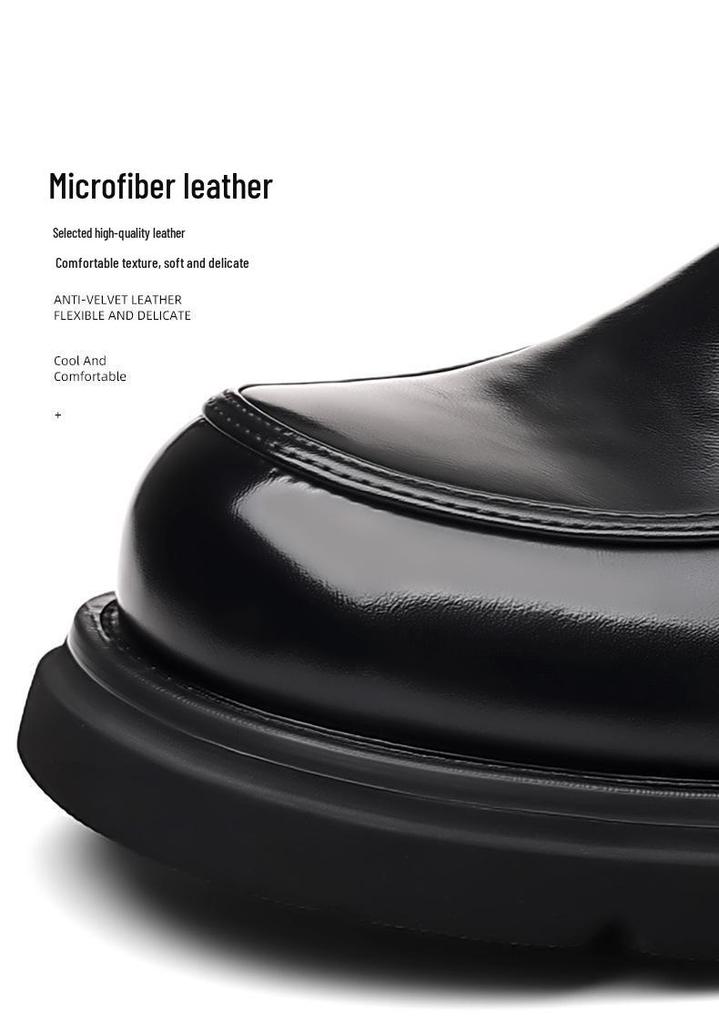 Men's Autumn/Winter Slip-on Derby Leather Shoes - Formal & Casual Soft Sole Loafers