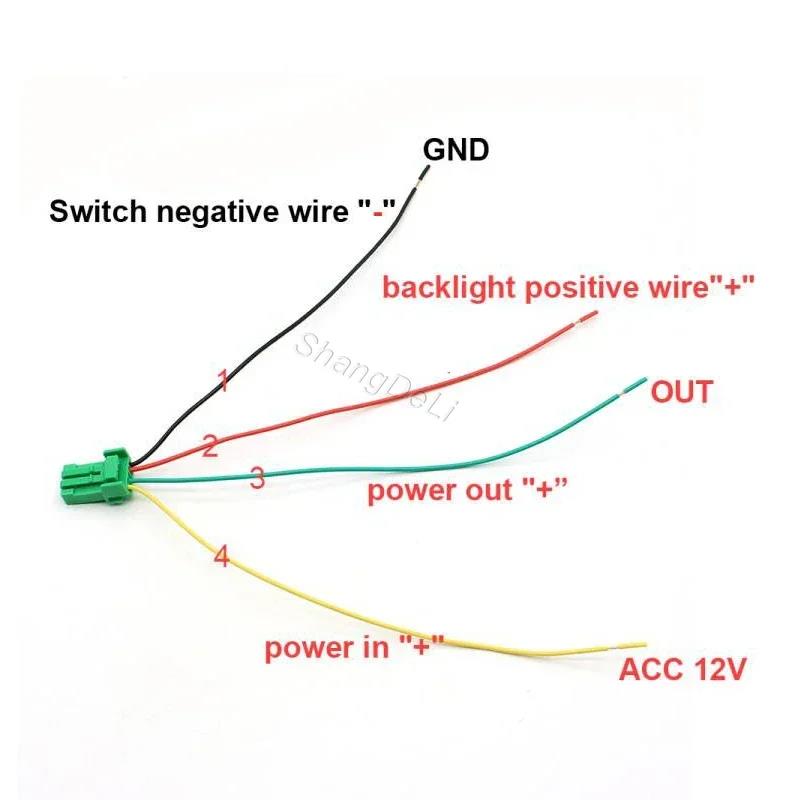1PC Car LED Light Power ON OFF Fog Light Radar Button Switch Refitted Switch with Wire For Isuzu D-MAX Accessories