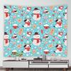 Cartoon Santa Claus Reindeer Snowman Pattern Tapestry Home Living Room Bedroom Wall Cloth Decoration Background Cloth Tapestry