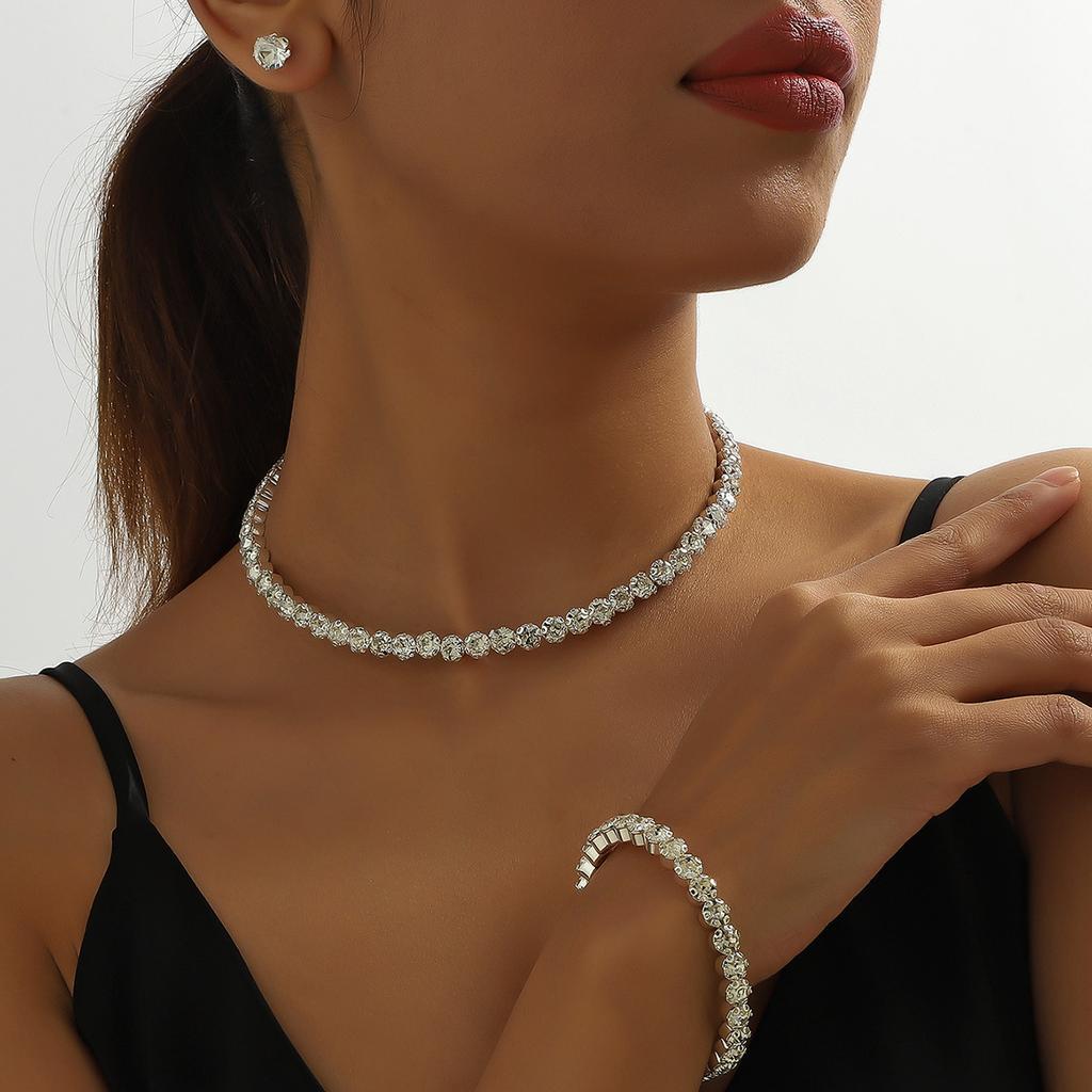 Luster Design Lab Grown Diamond Tennis Chain Necklace Bracelet CVD IGI Certified Vvs Iced Out 925 Silver Diamond Chain