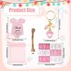 12 Sets Baby Shower Favors For Girl Boy Footprint Keychains Gifts With Bottle Lollipop Organza Bags And Thank You Tags