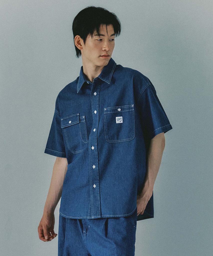 PLAC 051 Cone Denim Summer Shorts Sleeve Shirt