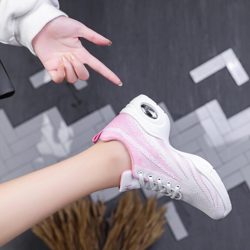 Pantofi ortopedici pentru femei Pantofi de dans modern jazz Pantofi din plasă Pantofi negru alb roz cu pernă de aer pentru creșterea înălțimii