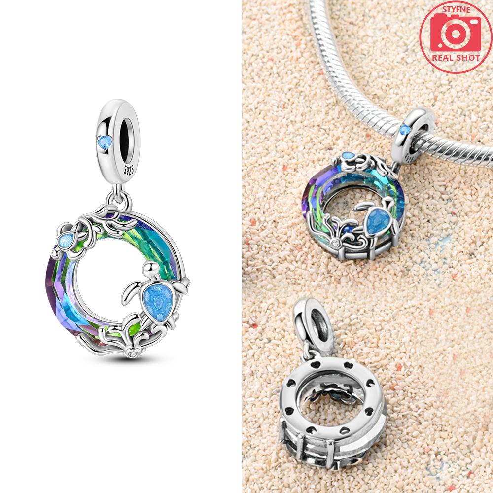 Copper Ocean World Series Sea Blue Turtle Starfish Crab Octopus Charms Bead Fit Bracelet Diy Jewelry Gift