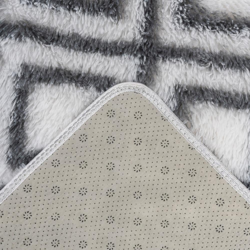 Shaggy Living Room Rug DECOR Non-slip Soft Fluffy Fashionable 120x170 White Cube