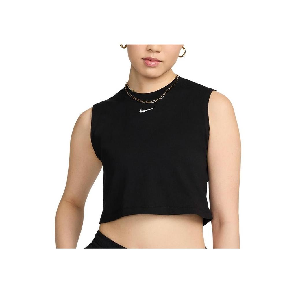 Nike Round Neck Casual Sports Sleeveless Vest Women Tops Black AR3204-010
