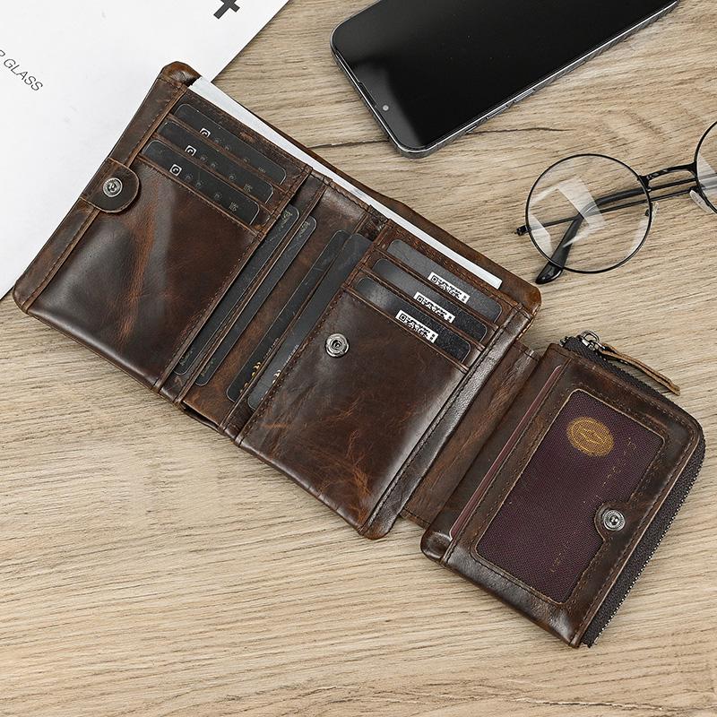 Luxury Brand Designer Wallet Men Card Holder Soft Genuine Leather Short Purse For Coins Credit Cards Male Wallets In Pockets