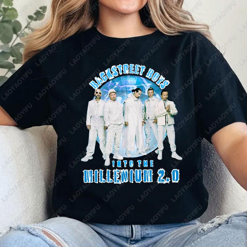 Backstreet Boys Millennium Tour Hudební Vintage Tričko Pánské Dámské Hipster Populární Vrcholy Letní Móda Streetwear Unisex Trička Dárek