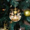 2D Flat Virgin Mary Animal Star Round Acrylic Wooden Sign, Christmas Tree, Home Decor Plaque Hanging Wall Art Decorative Garden Decoration for Room Do
