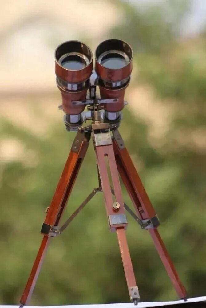 

Латунный телескоп с деревянной подставкой-штативом в морском стиле, винтажный декор для стола M аэро