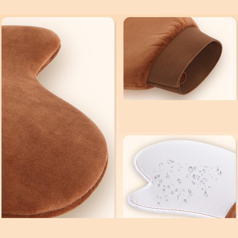 Rukavice na tělové mléko, samoopalovací rukavice, oboustranné, zabraňuje lepkavým rukou, aplikátor, rychleschnoucí flockovací rukavice, aplikátor na make-up