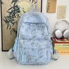 Color Solid Simple Bamboo Pattern Student Backpack For School And Use Daily