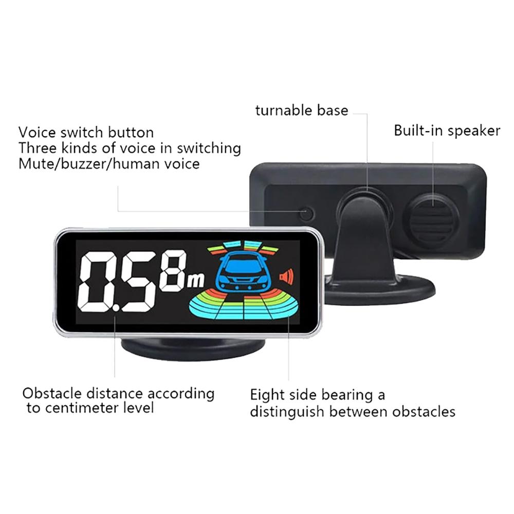 4 Pcs/6 Pcs/8 Pcs Probes Rear Reversing Radars System Parking Sensor Kit LCD Display Car Distance Detection Sound Warning Buzze