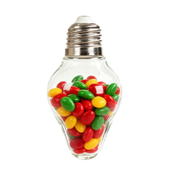 Christmas Bulb Gift Jar Clear Plastic Fillable Light Bulbs Shape Ornaments