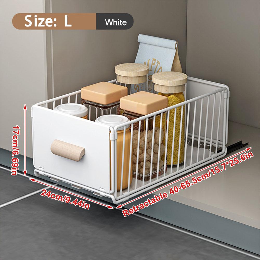 Kitchen Storage Sliding Drawer Pull Out Cabinet Organizer With Wooden Handle Spice Storage Rack For Kitchen Cupboard Organizer