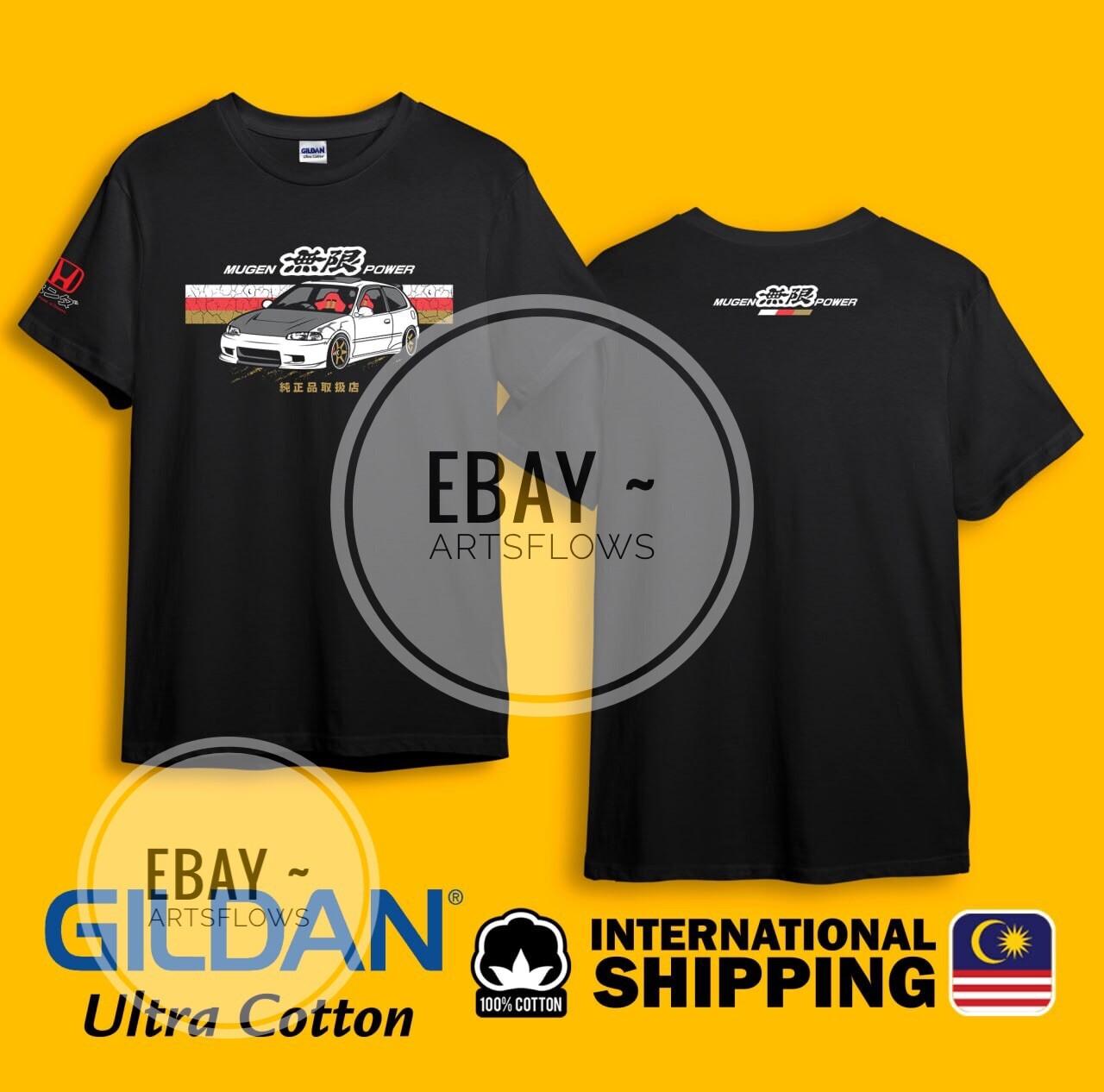 Civic EK9 Mogen Power Osaka Kanjo Loop One Black Heavy Cotton Size S3XL T-shirt XXXXL