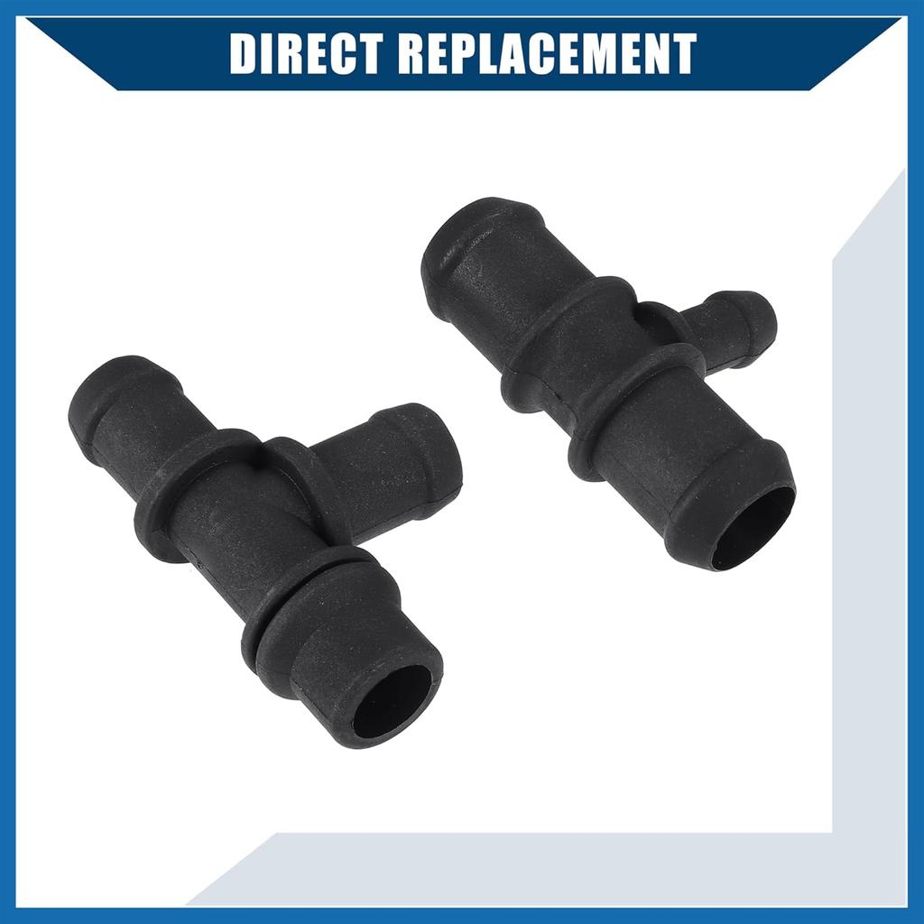 HVAC Heater Hose Tee Connector for Ford Transit Connect 2010-2013 / Heater Pipe Connector/Durable / 1 Set Black Item Replacement