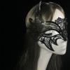 Venetian Masquerade Metal Mask With Rhinestones Half Face Halloween Party Stage Performance