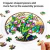 Stained Glass Style Puzzle Suncatcher, DIY Acrylic Jigsaw Puzzle for Adult, Colorful Window Hanging Ornaments for Home Garden Decor