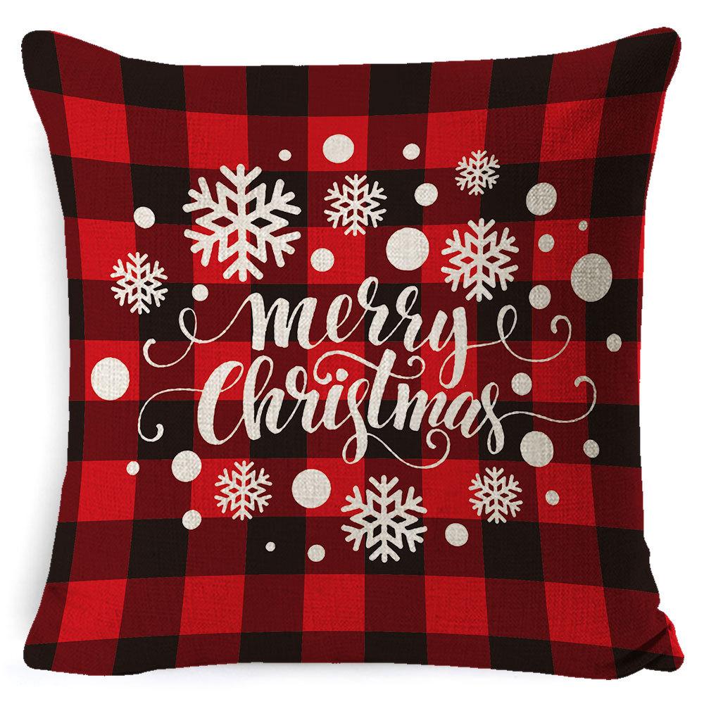 New Christmas Pillow Cover Four-piece Set Pillow Cushion Office Lumbar Backrest Decorative Backrest