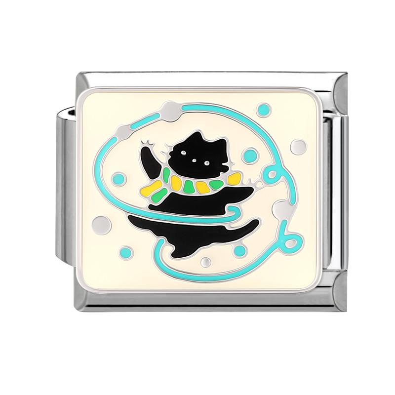 Fashion Colorful Y2K Animal Series Cat Dog Italian Charm Beads Fit 9MM Stainless Steel Bracelets Gifts Women Jewelry DIY Making