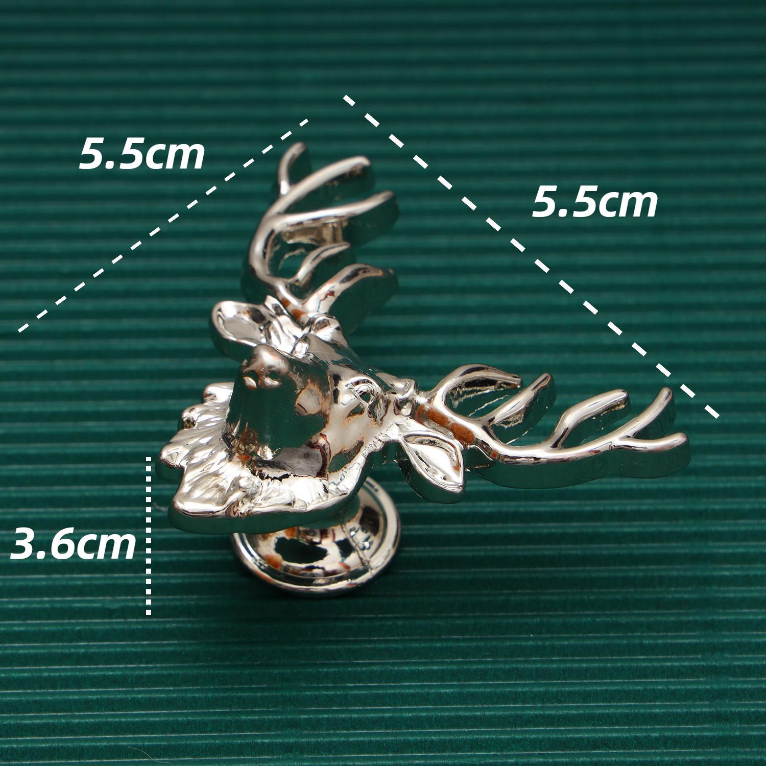 

Серебряные ручки для ящиков из цинкового сплава, ручки для кухонного шкафа, мебельные ручки, креативные мебельные ручки для шкафов и ящиков Deer