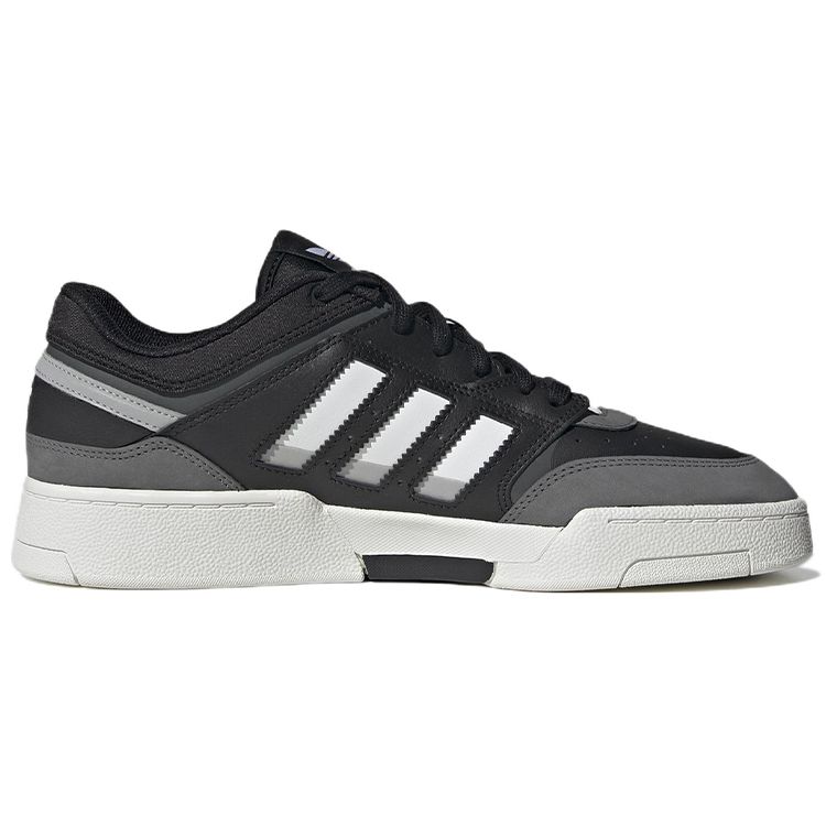 Adidas Originals Drop Step Low Leather Suede Retro Non-Slip Durable Lightweight Low-Top Skate Shoes Unisex Sneakers Black Gray GW9733
