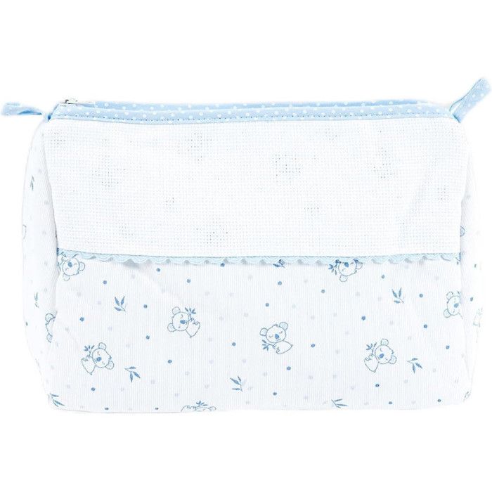 Trousse de toilette - DMC - Bleu/motif koala - 24x18cm - Bébé - Broderie personnalisable