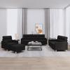 Vidaxl 4-Piece Lounge Set, Fabric Upholstered, Black