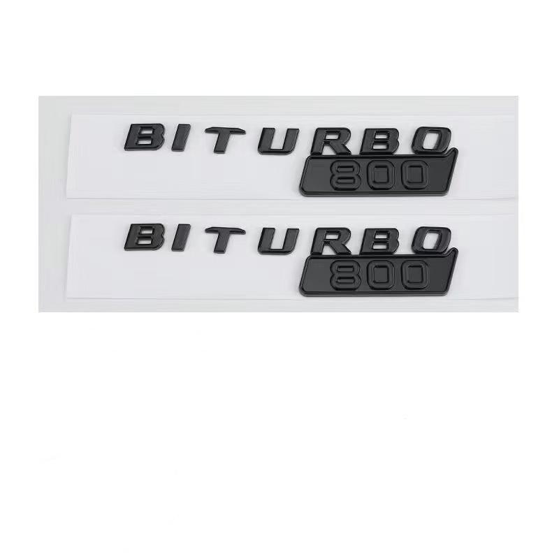 3D ABS Car Styling Logo BITURBO 700 Badge Fender Side Sticker Emblem Decals For Mercedes Benz AMG BITURBO 700 Auto Accessories