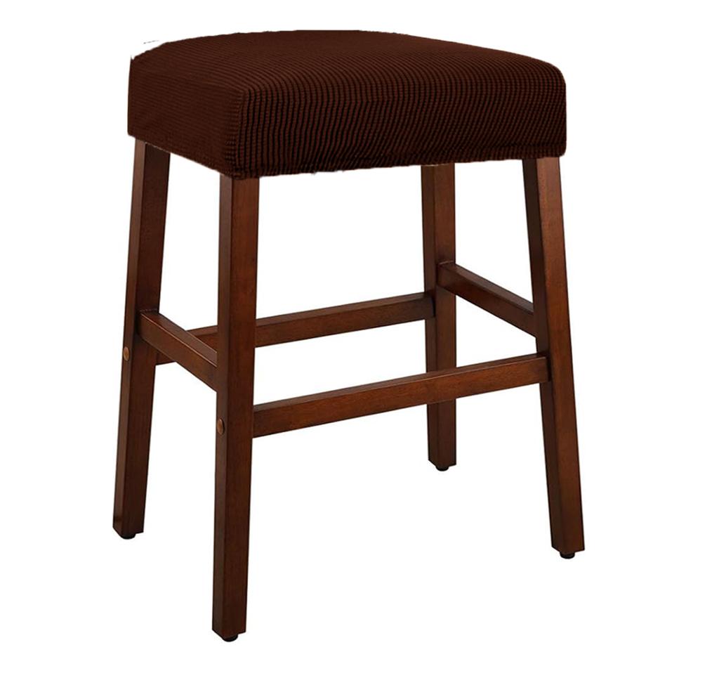 Elastic Rectangle Bar Stool Covers Vanity Stool Cover Jacquard Chair Seat Slipcover Counter Stool Covers Saddle Seat Cover