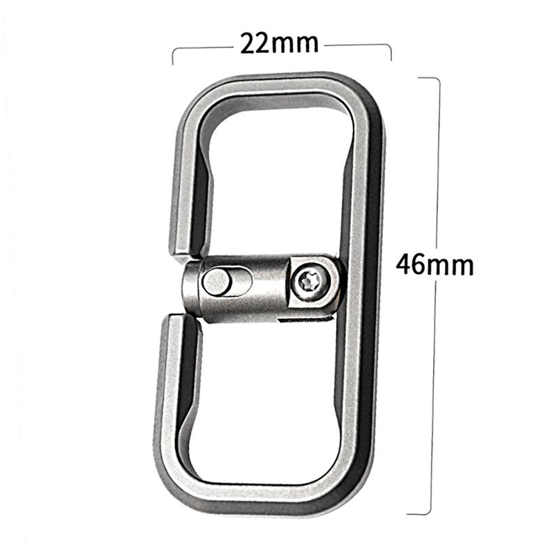 Carabină Aliaj Titan Accesoriu Breloc – Mini Inel Chei Rectangular Edc Cu Comutator de Blocare – Ușor, Durabil